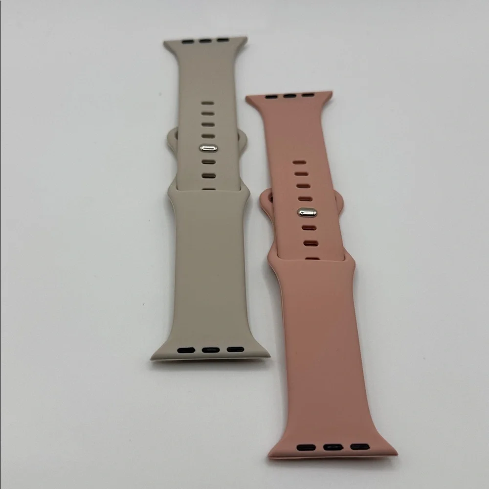 🦜 Silicone Watch Bands — Set of 2 Compatible with Apple Watch